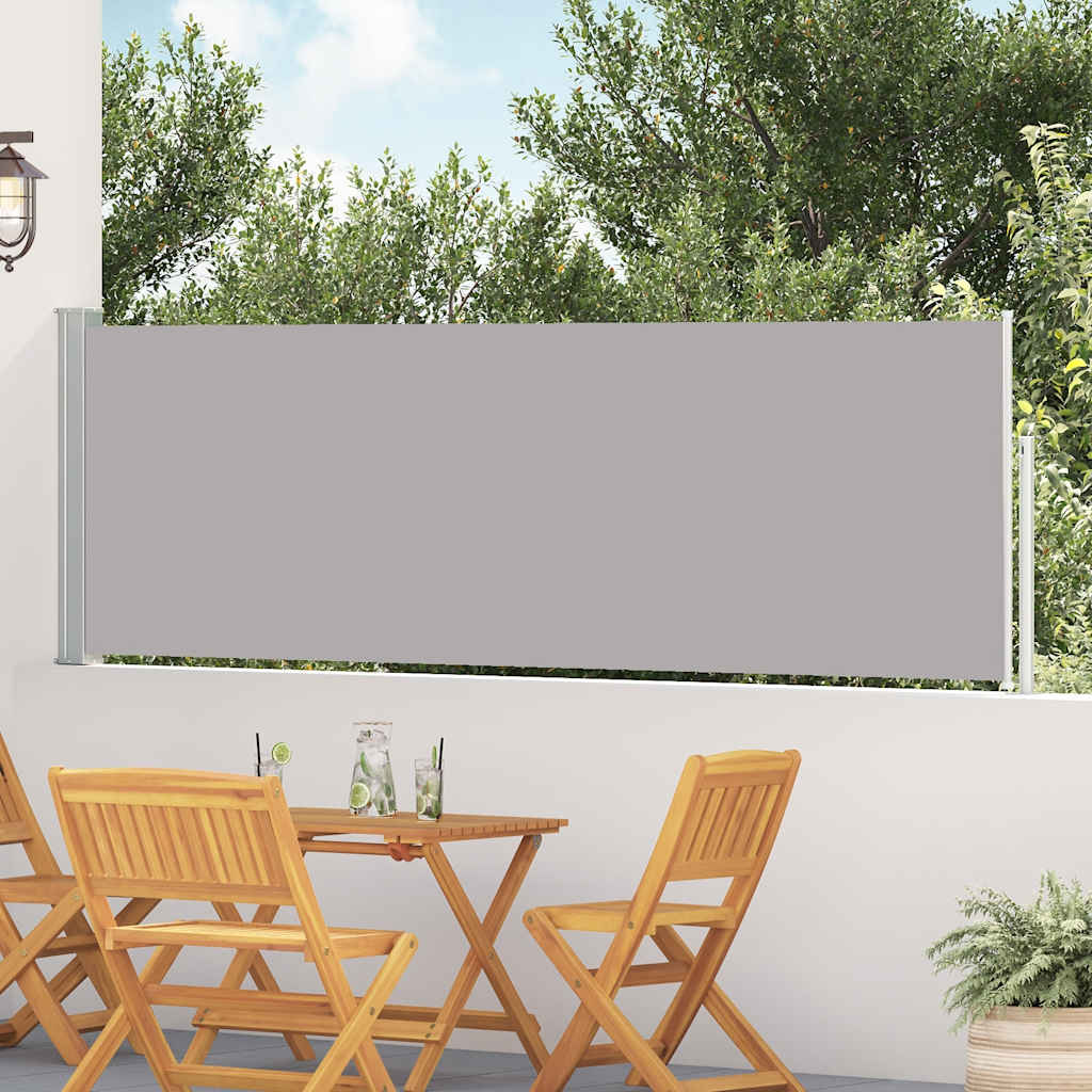 VidaXL Gartenbildschirm ausziehbar 100x500 cm Grau