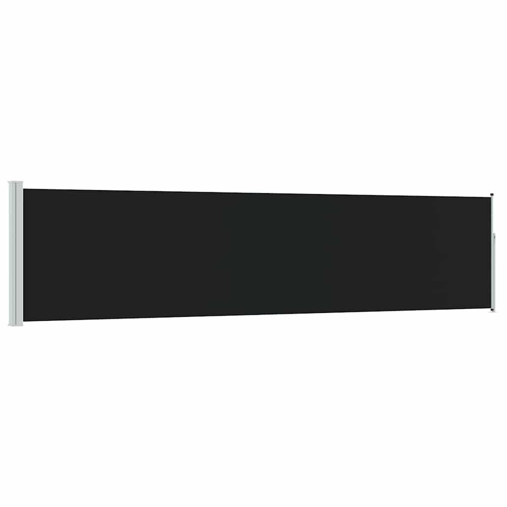 Vidaxl tuinscherm uittrekbaar 117x514 cm zwart