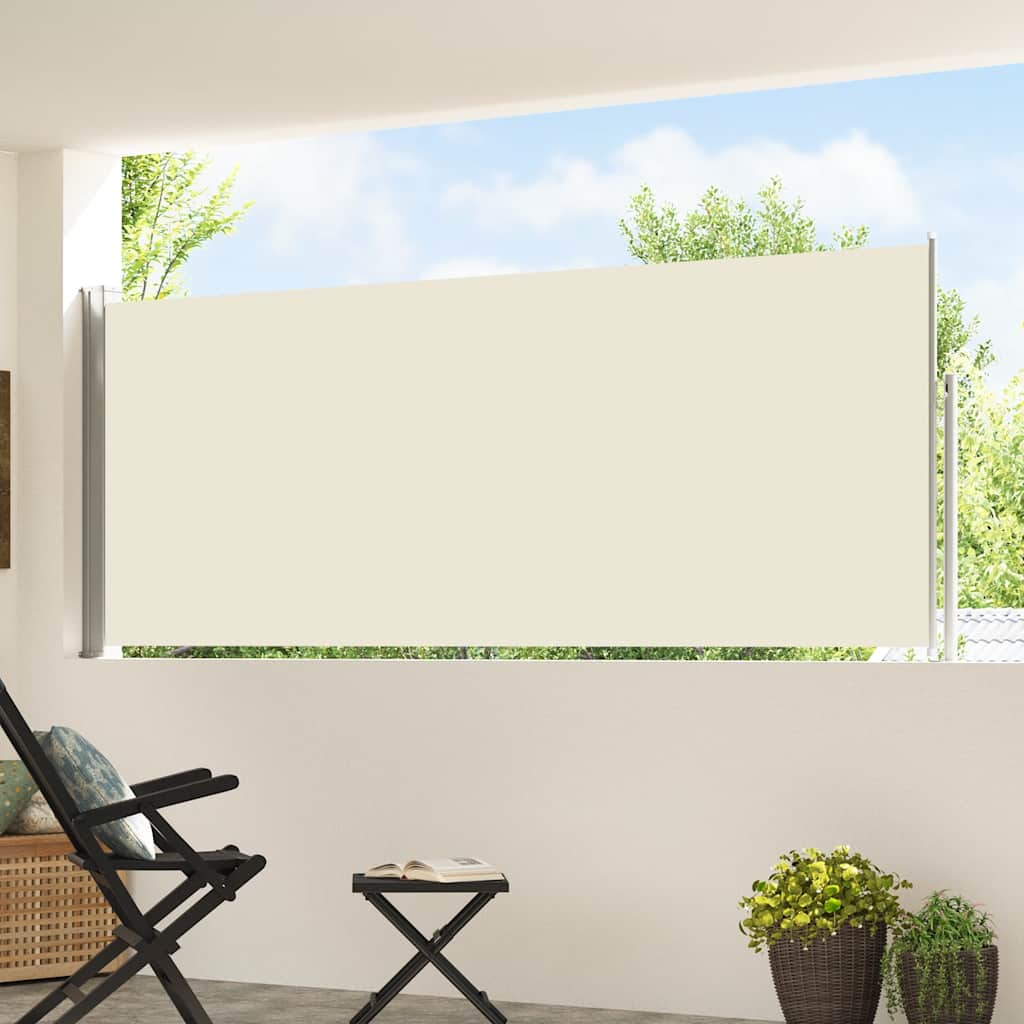 VidaXL Gartensichtschutzwand ausziehbar 120 x 500 cm Creme