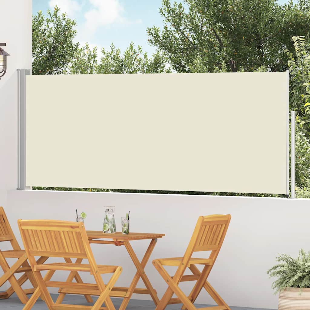 VidaXL Gartensichtschutzwand ausziehbar 120 x 500 cm Creme