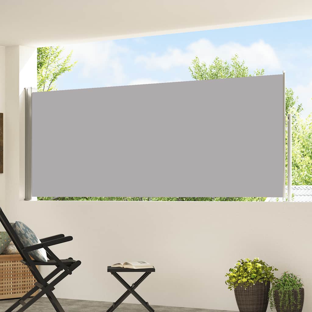 vidaXL Garten-Sichtschutz ausziehbar 120 x 500 cm grau