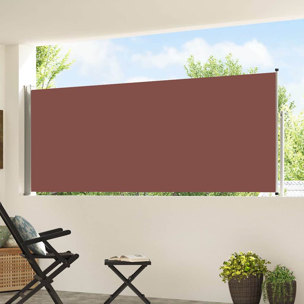Vidaxl tuinscherm uittrekbaar 117x514 cm bruin