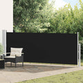 Vidaxl tuinscherm uittrekbaar 140x500 cm zwart
