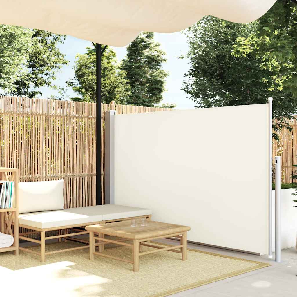 VidaXL Sichtschutzwand für den Garten, extra groß, 140 x 500 cm, Creme
