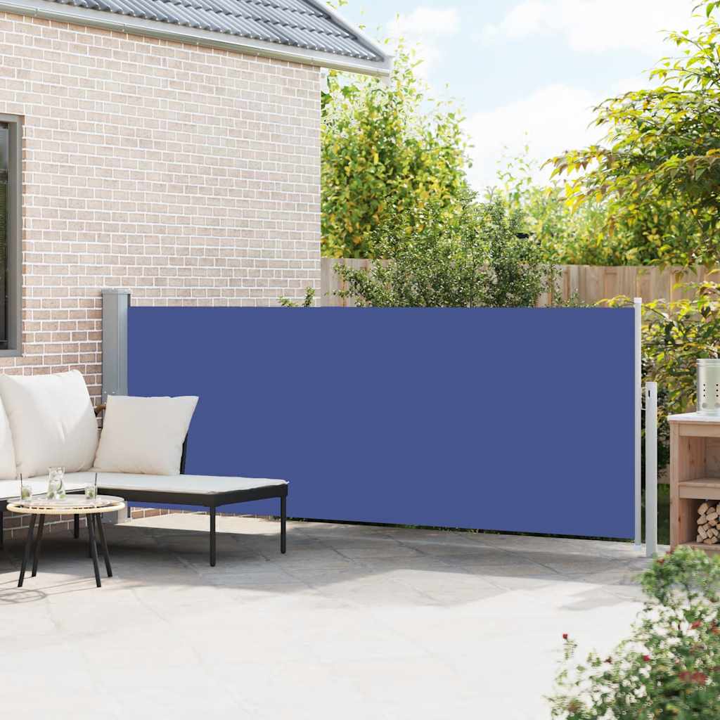 Vidaxxl Gartenbildschirm ausziehbar 140 x 500 cm blau