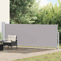 Vidaxl tuinscherm uittrekbaar 140x514 cm grijs