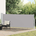 Vidaxl tuinscherm uittrekbaar 140x500 cm grijs