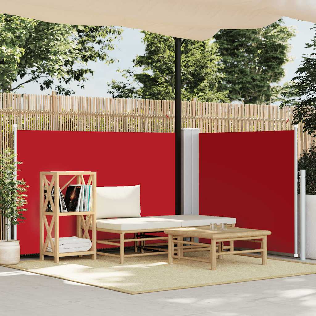 Vidaxl windscherm uittrekbaar 100x600 cm rood