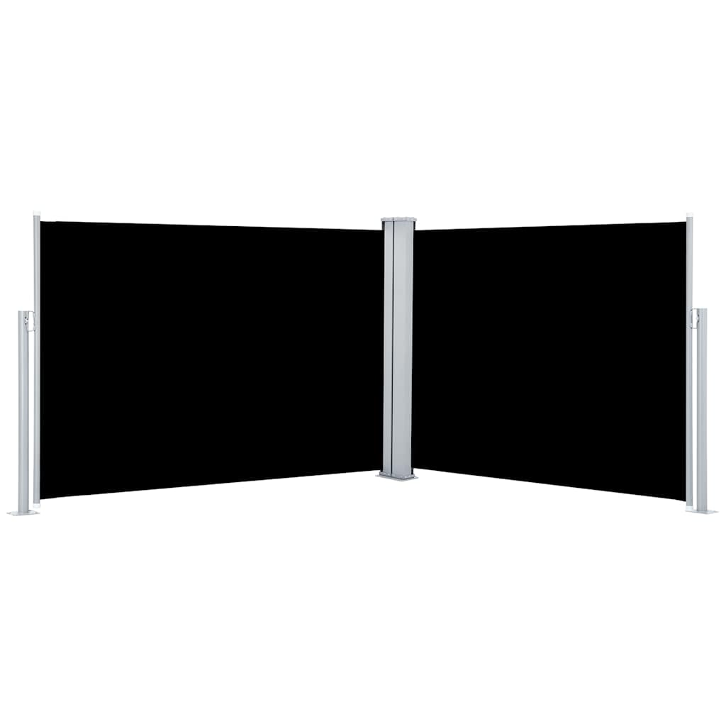 VidaXL Windschutzscheibe ausziehbar 120x1000 cm schwarz
