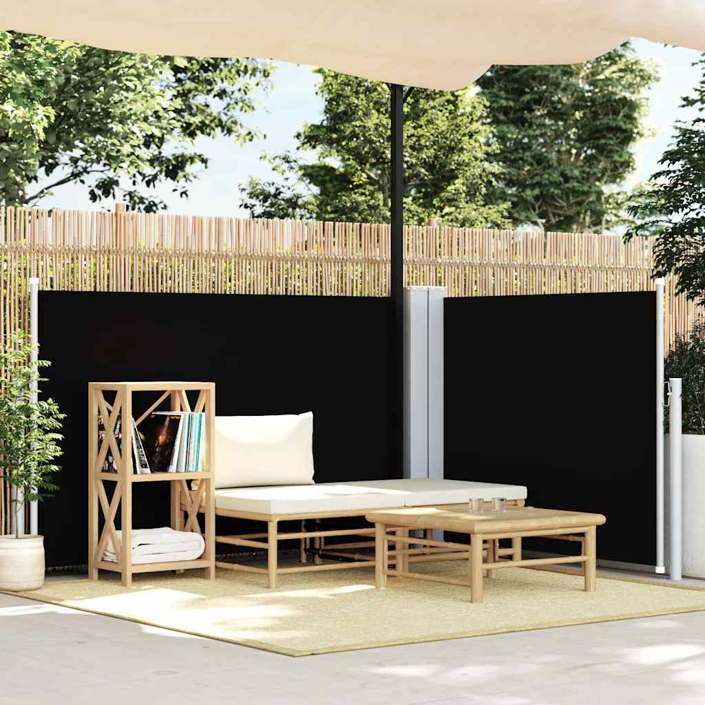 VidaXL Windschutzscheibe ausziehbar 120x1000 cm schwarz