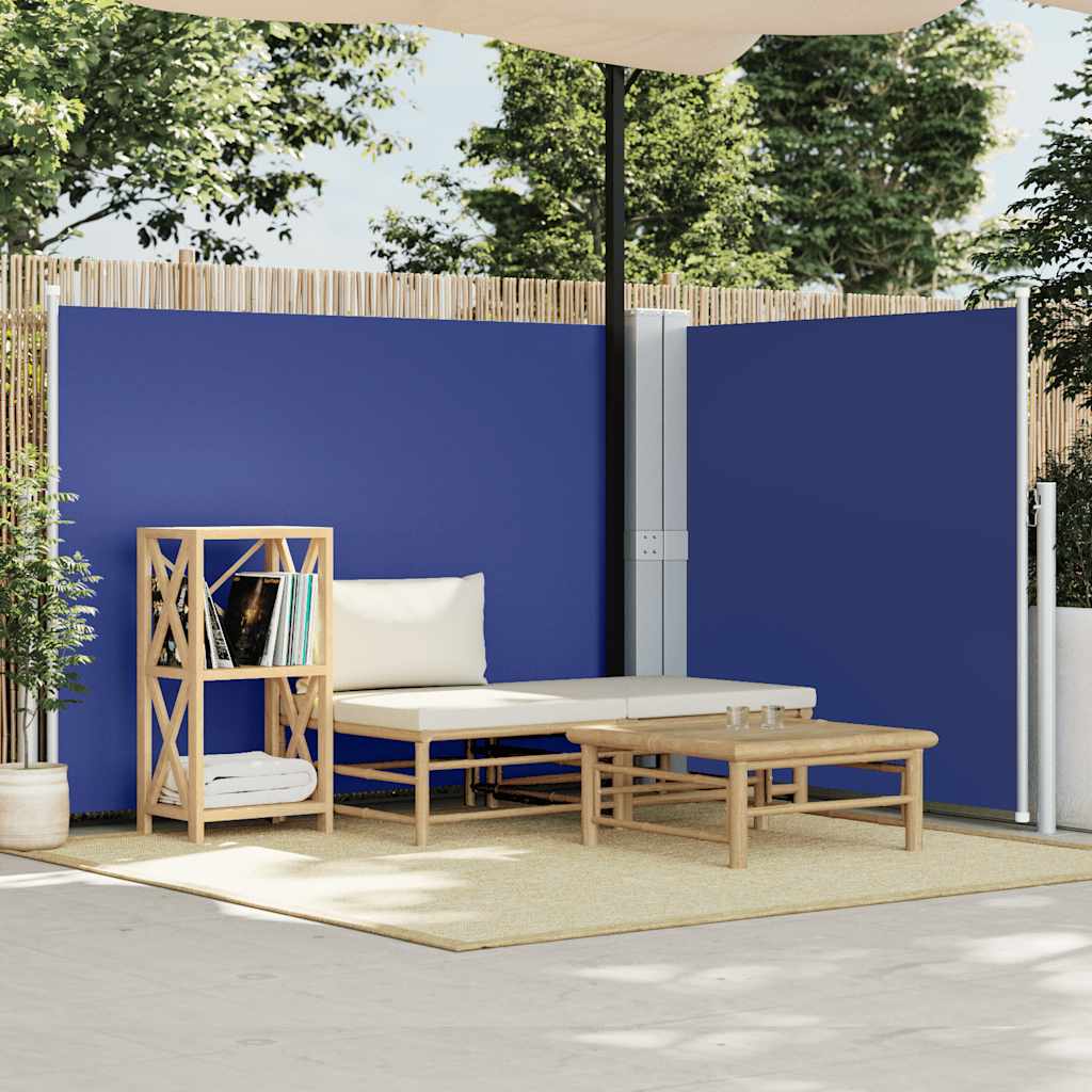 Vidaxl windscherm uittrekbaar 140x1000 cm blauw