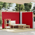 Vidaxl windscherm uittrekbaar 140x1000 cm rood