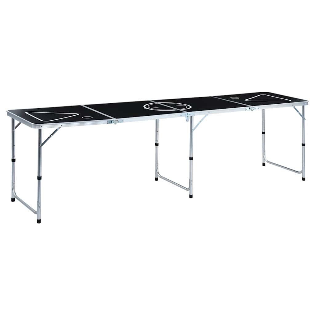 Vidaxl Beer-Pong-Tisch faltbar 240 cm schwarz