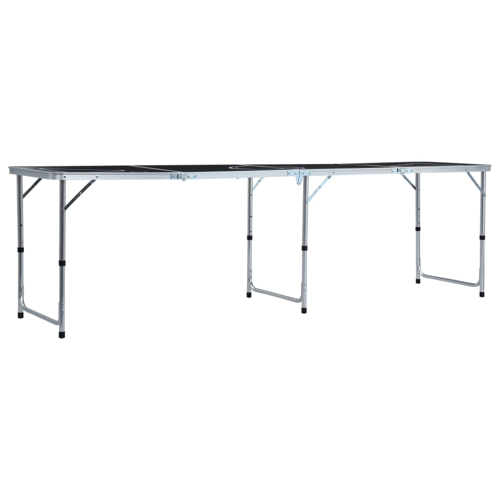 Vidaxl Beer-Pong-Tisch faltbar 240 cm schwarz