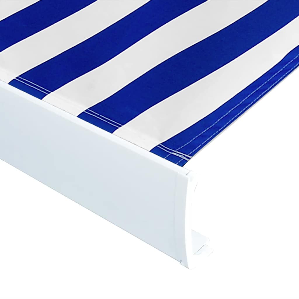 VidaXL Markisentuch 500x300 cm, Segeltuch, blau-weiß