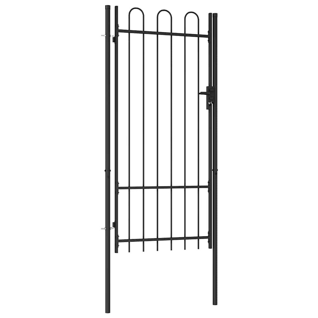 VIDAXL - Anker mit gebogenem Oberteil 1x2 m Stahl schwarz