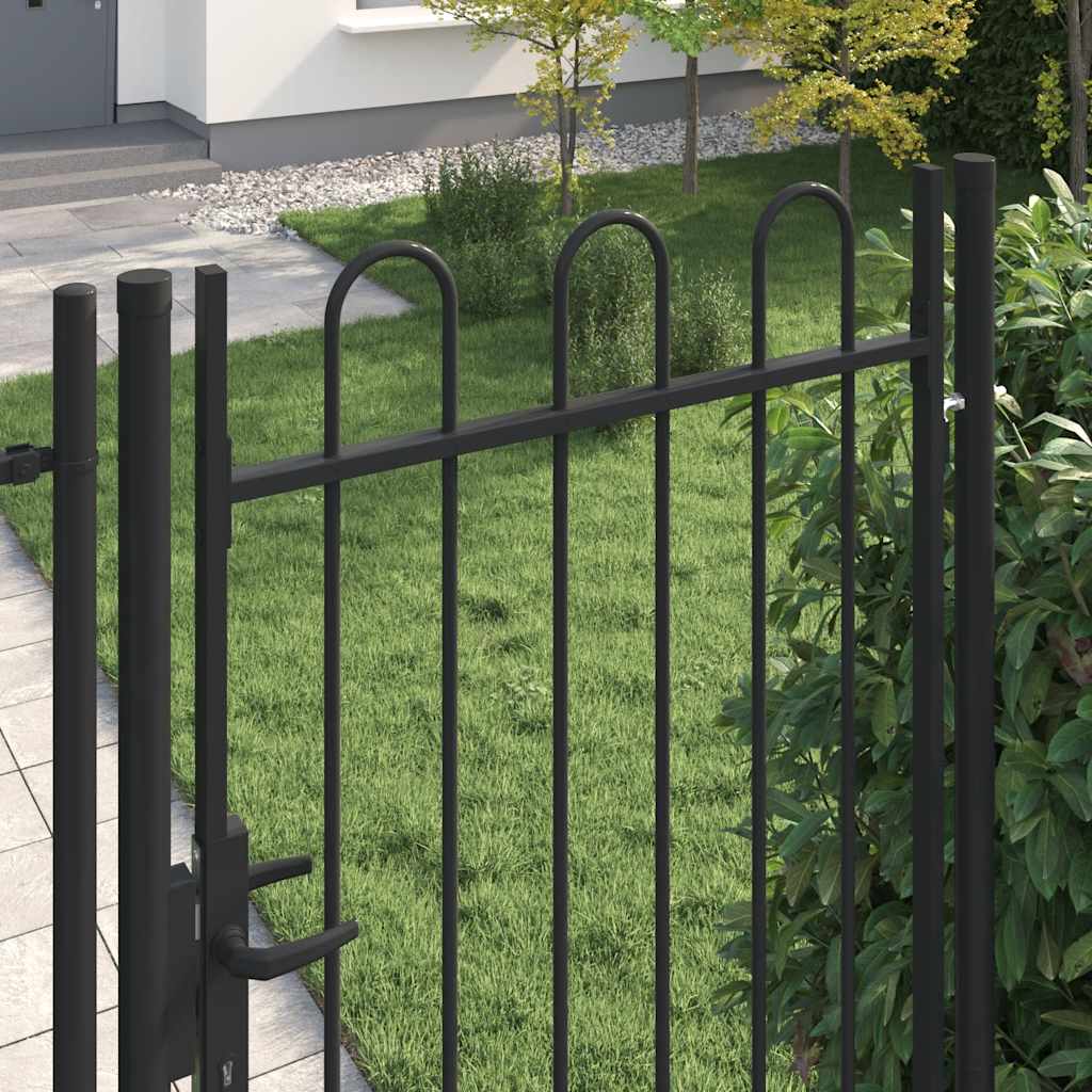 VIDAXL - Anker mit gebogenem Oberteil 1x2 m Stahl schwarz