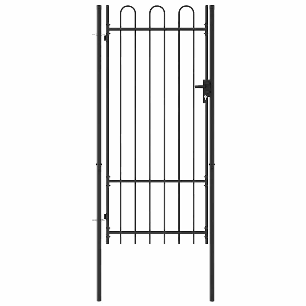 VIDAXL - Anker mit gebogenem Oberteil 1x2 m Stahl schwarz