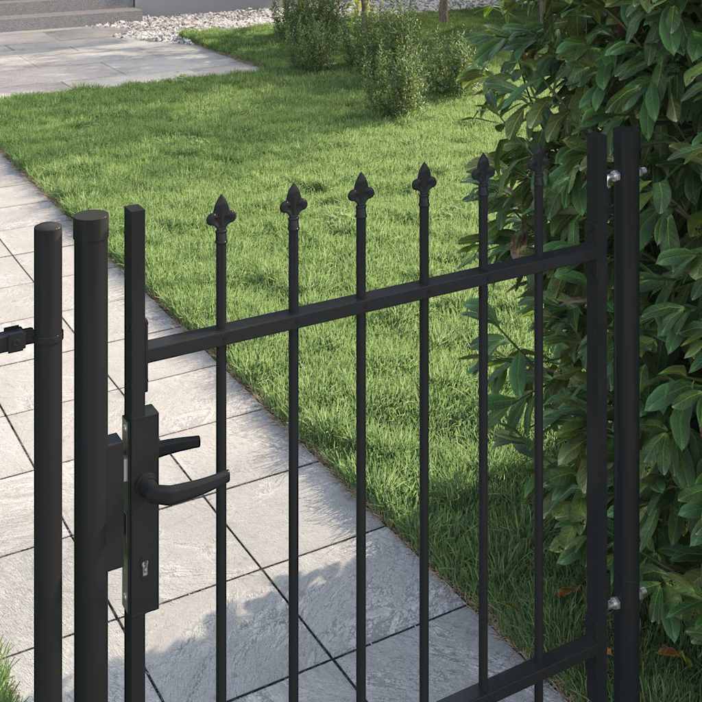VIDAXL -Anker mit spitzen Zehen Oberteil nur 1x1 M Stahlschwarz