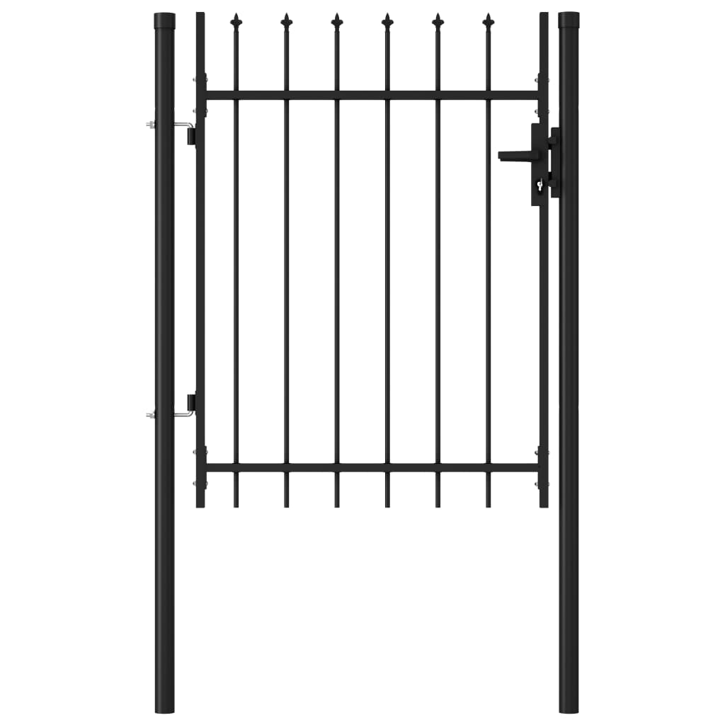 VIDAXL -Anschluss mit spitzen Zehen Oberteil nur 1x1,2 M Stahl schwarz