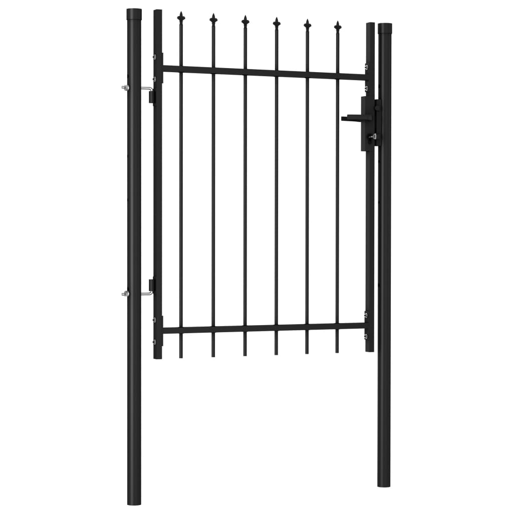 VIDAXL -Anschluss mit spitzen Zehen Oberteil nur 1x1,2 M Stahl schwarz