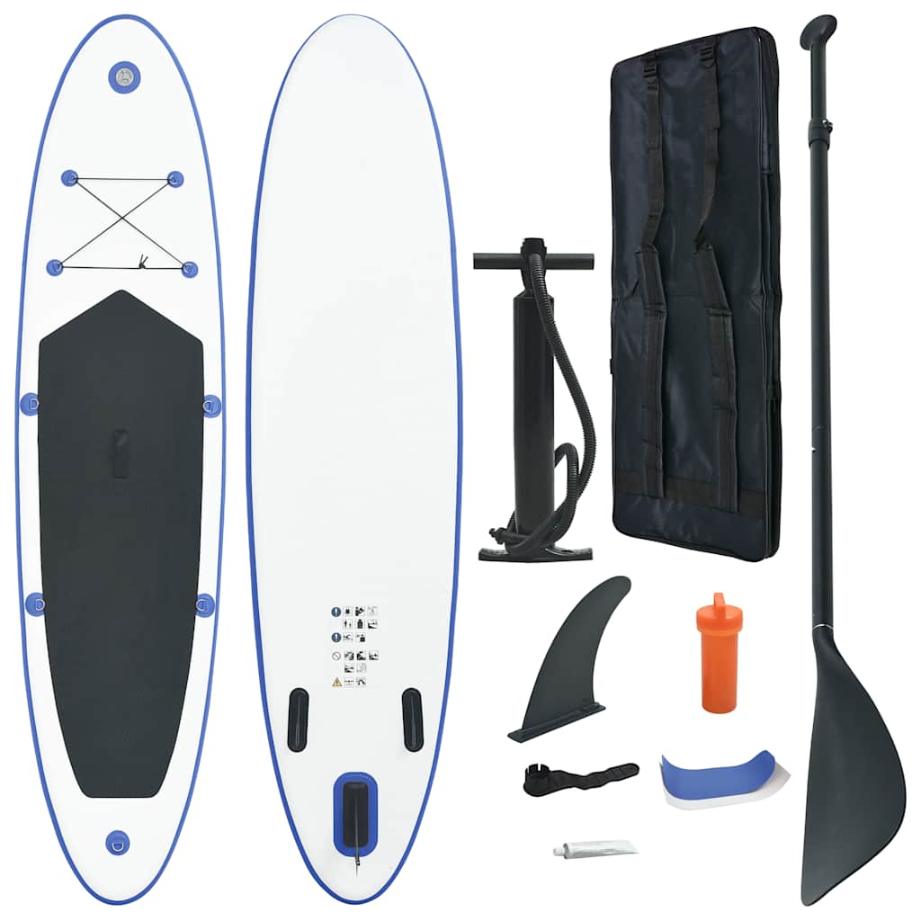 VidaXL Stand Up Paddleboard Set in Blau und Weiß