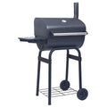 VidaXL Holzkohlegrill Räucherofen mit Unterwealth Black