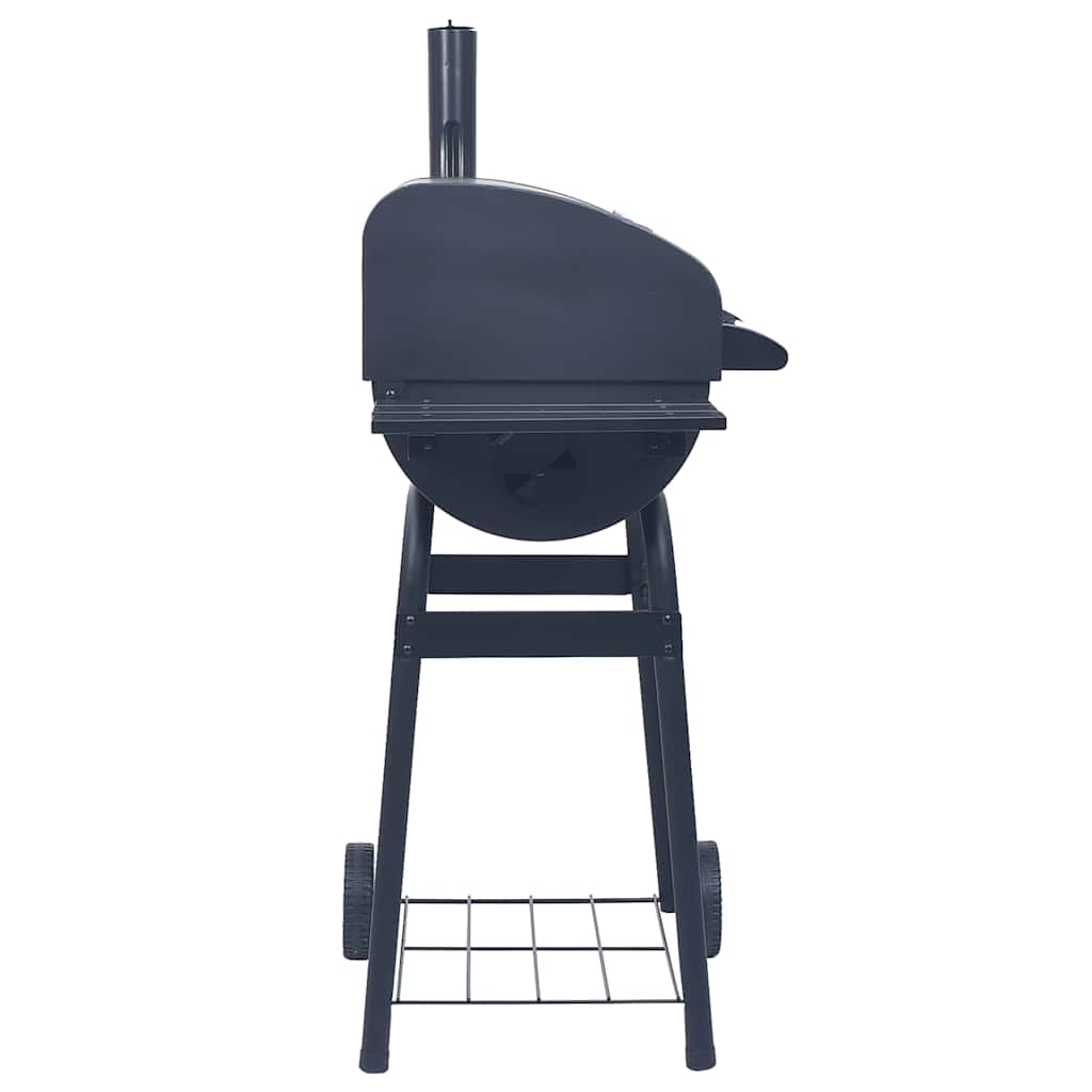 VidaXL Holzkohlegrill Räucherofen mit Unterwealth Black