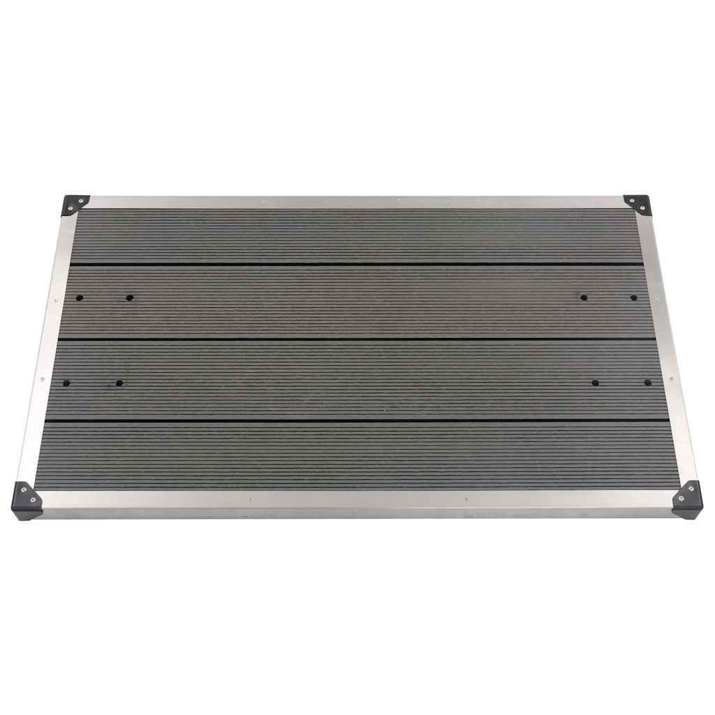Vidaxx Duschwanne für den Außenbereich 110x62 cm HKC Edelstahl grau