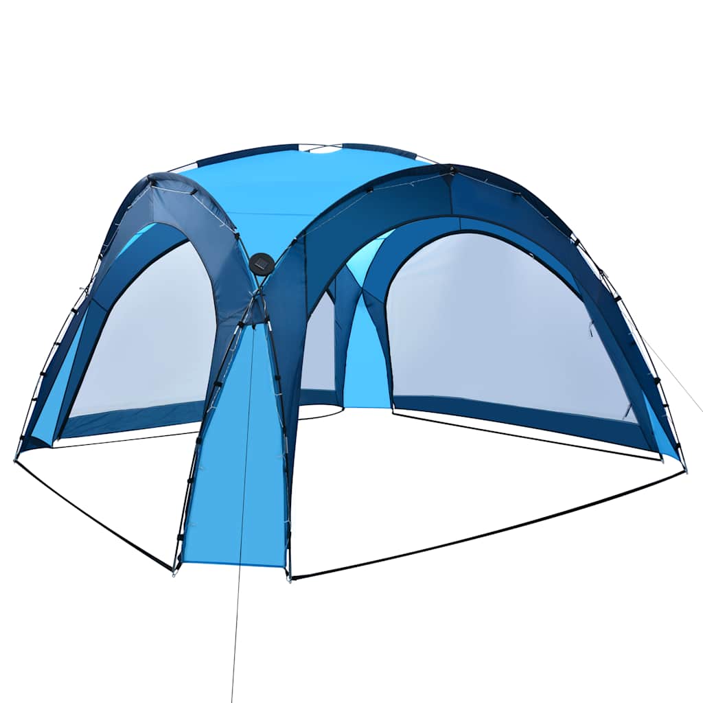 VIDAXL – Partyraum mit LED-Beleuchtung und 4 Seitenwänden, 3,6 x 3,6 x 2,3 m, blau
