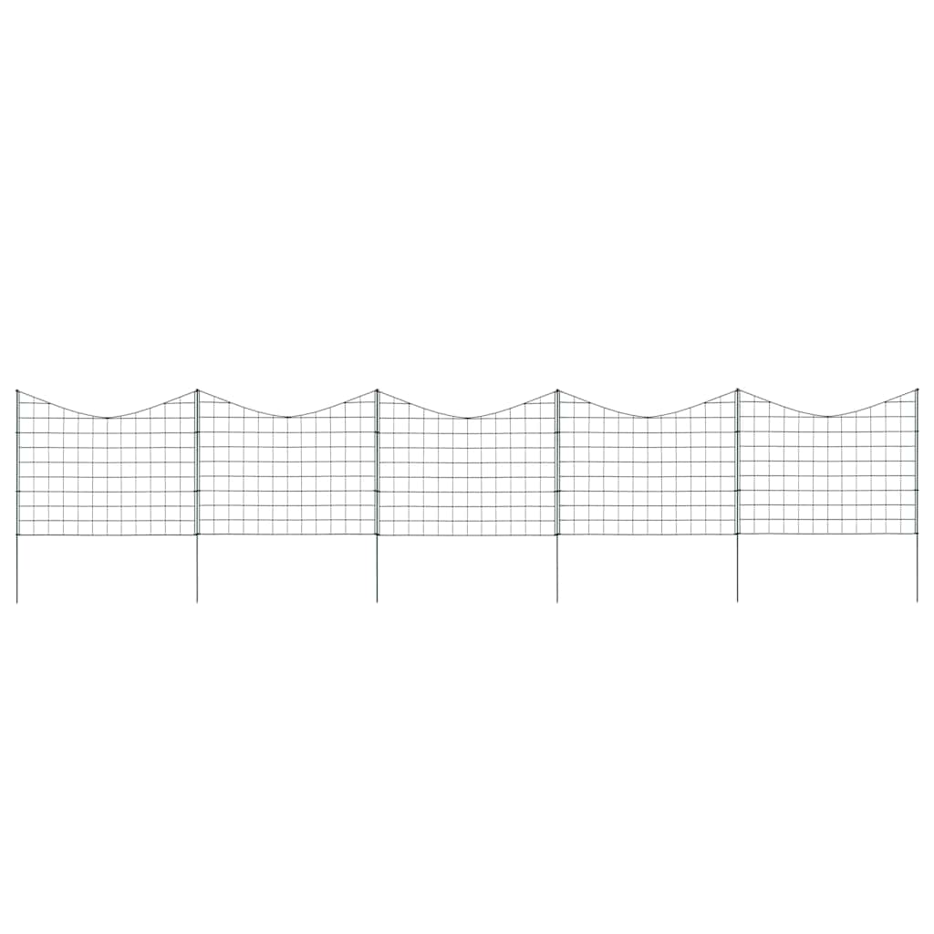 Vidaxl schuttingset hol gebogen 77,5x64 cm groen