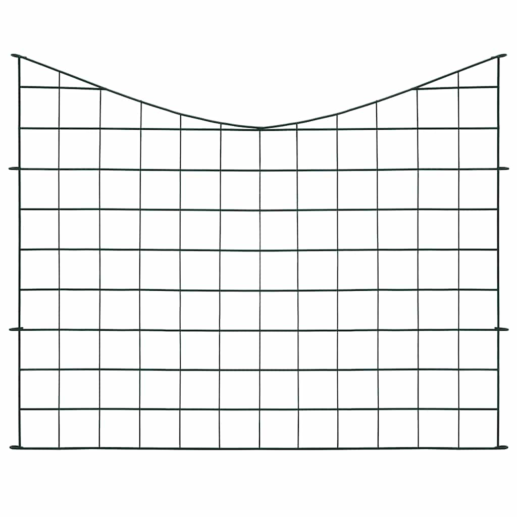 Vidaxl schuttingset hol gebogen 77,5x64 cm groen