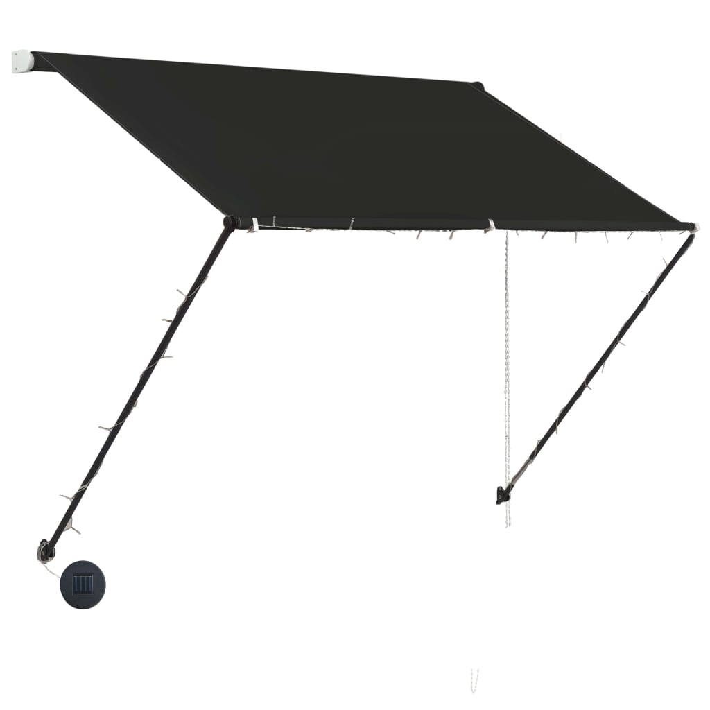VidaXL Markise mit LED-Beleuchtung, 150 x 150 cm, Anthrazit