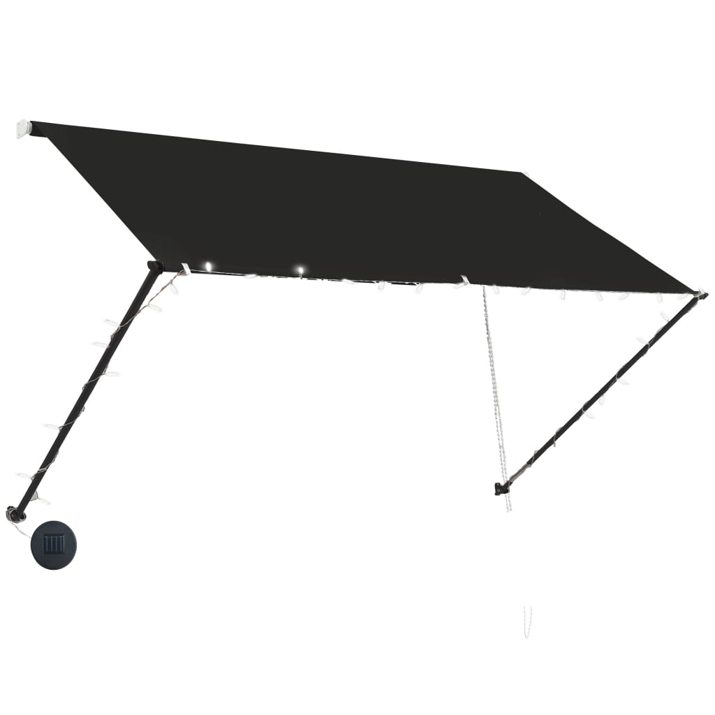 Vidaxx Markise mit LED 250x150 cm Anthrazit länger