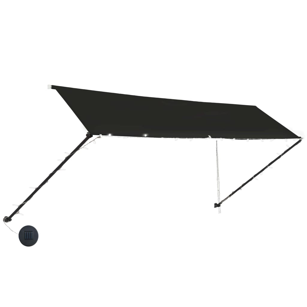 Vidaxx Markise mit LED 400x150 cm Anthrazit Schieferleiste