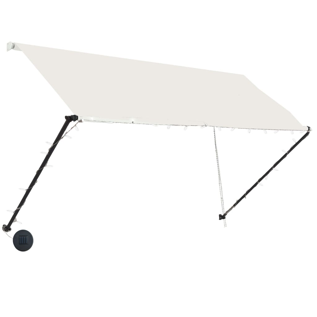 Vidaxx Markise mit LED 250x150 cm Creme Schieferleiste