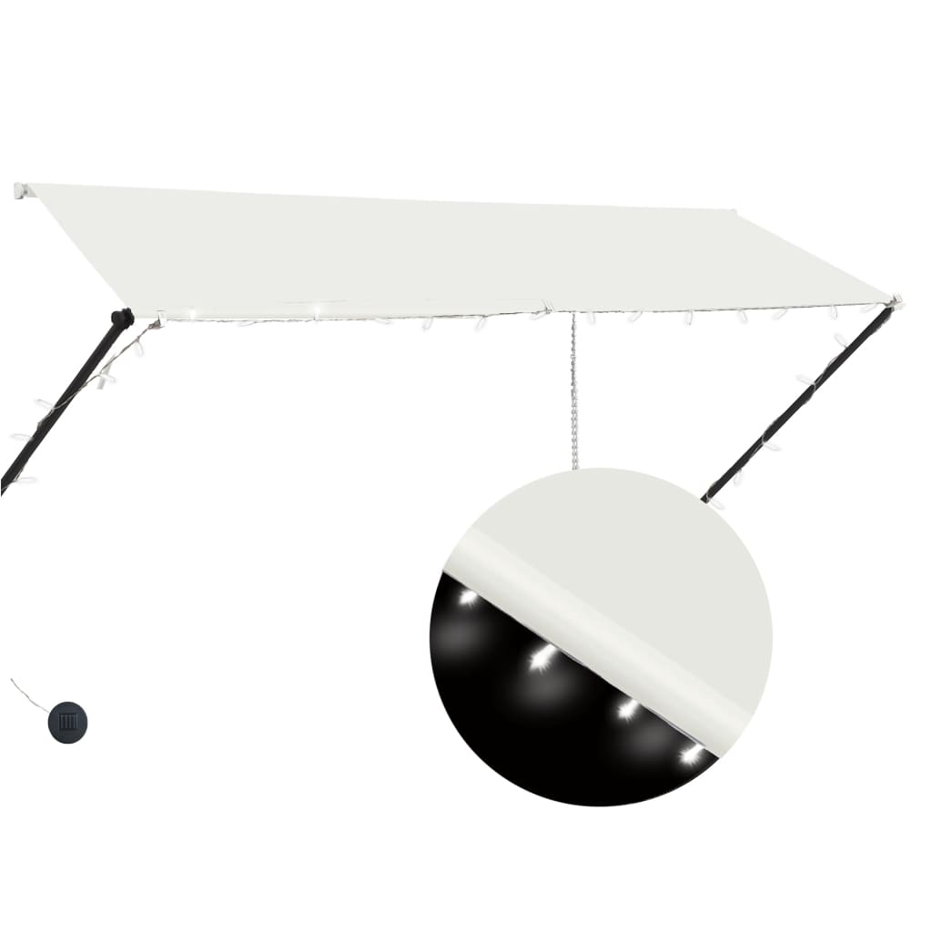 Vidaxx Markise mit LED 300x150 cm Creme länger