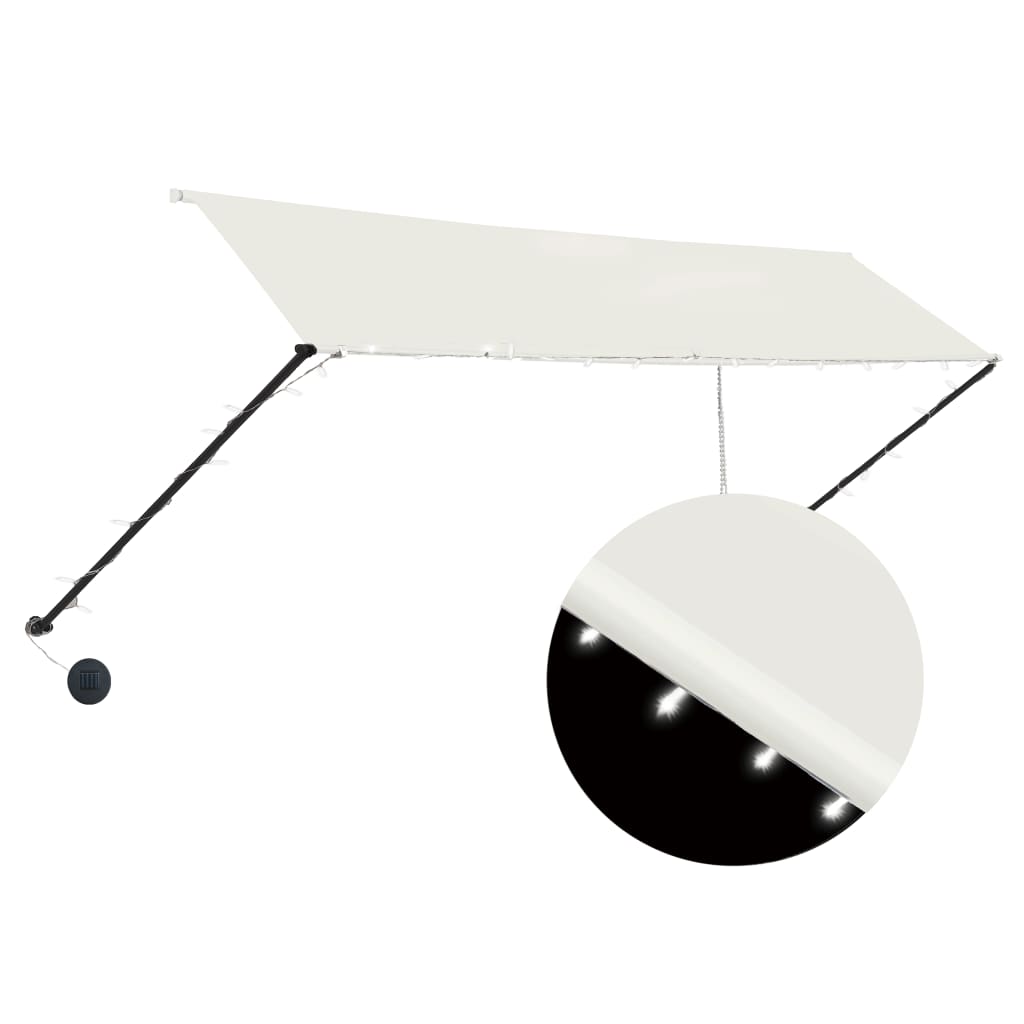 Vidaxx Markise mit LED 350x150 cm Creme länger