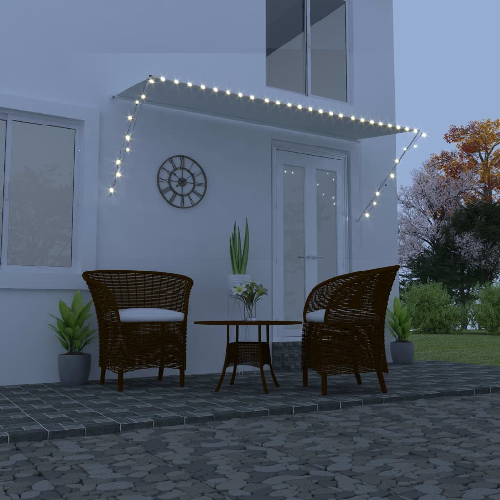 Vidaxx Markise mit LED 350x150 cm Creme länger