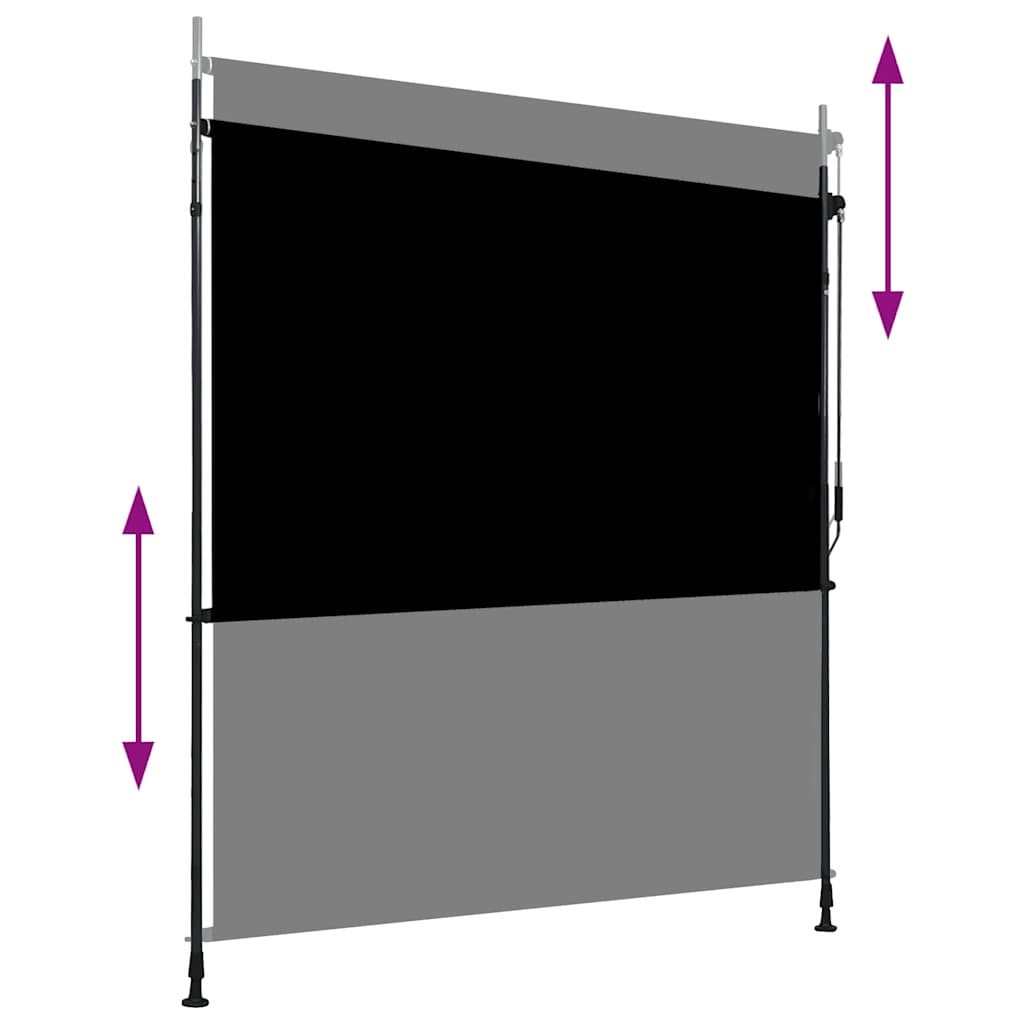 Vidaxx Rollo für den Außenbereich, 200 x 270 cm, Anthrazit