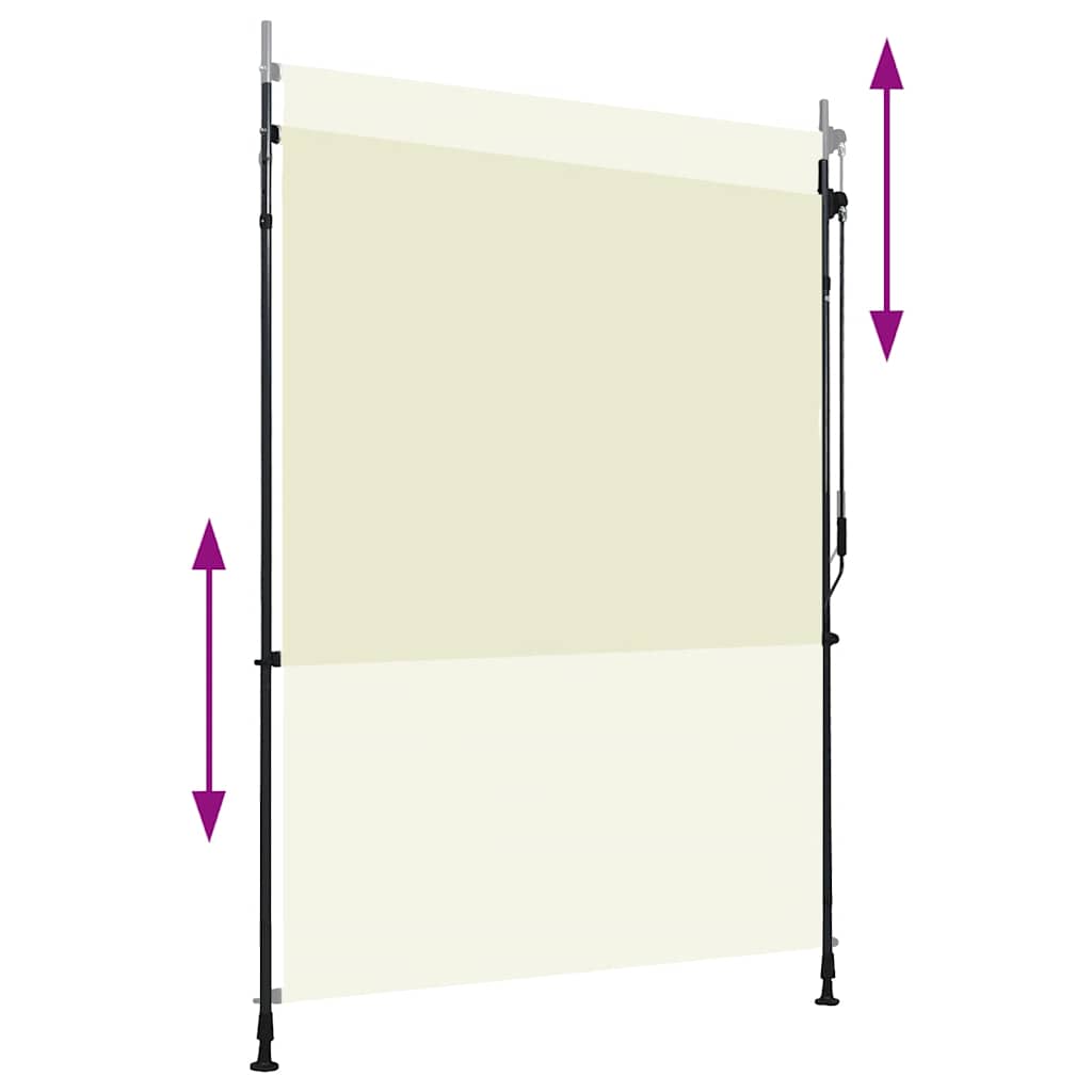 vidaXL Rollo für Außen 150 x 270 cm Creme