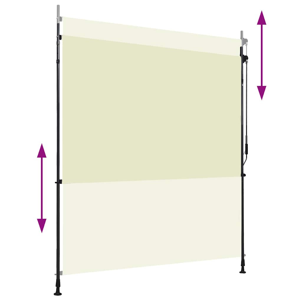 Vidaxl rolgordijn voor buiten 200x270 cm crème