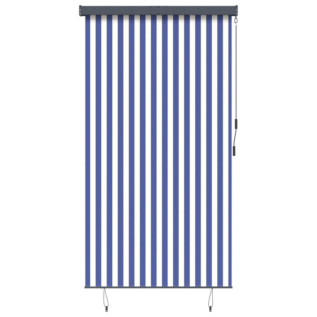 Vidaxl rolgordijn voor buiten 140x250 cm blauw en wit