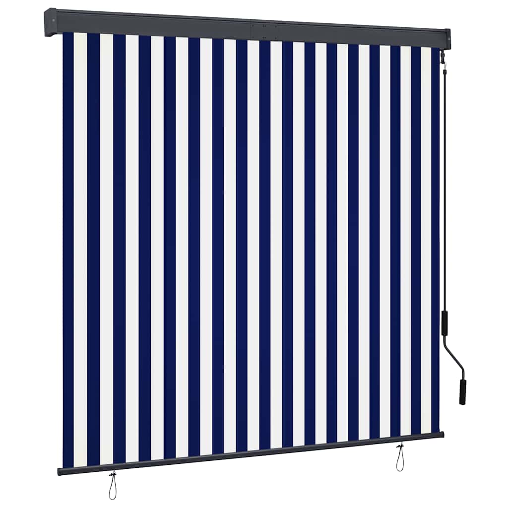 Vidaxl rolgordijn voor buiten 160x250 cm blauw en wit