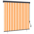 Vidaxl rolgordijn voor buiten 160x250 cm wit en oranje
