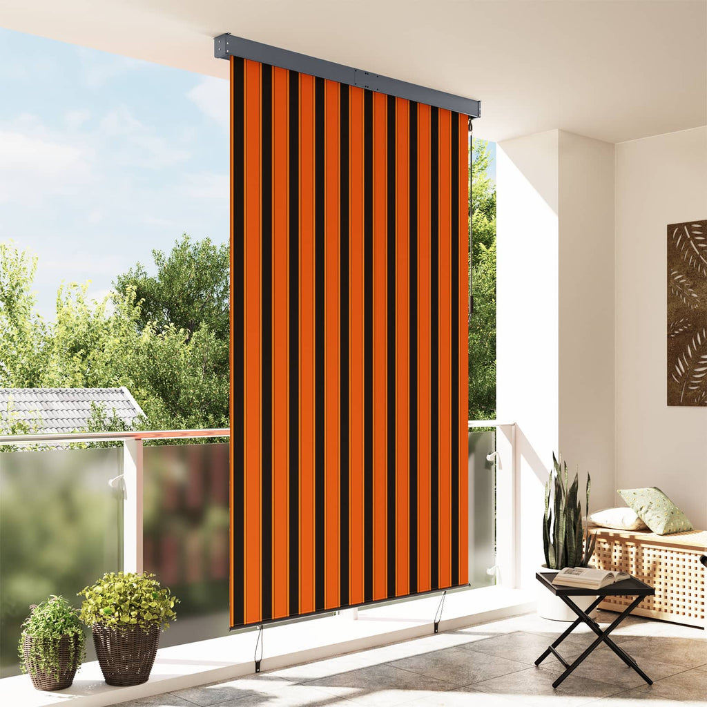 Vidaxl rolgordijn voor buiten 160x250 cm oranje en bruin