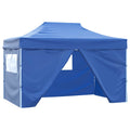 Vidaxl -Partyraum mit 4-seitiger Faltbar 3x4 m Stahlblau