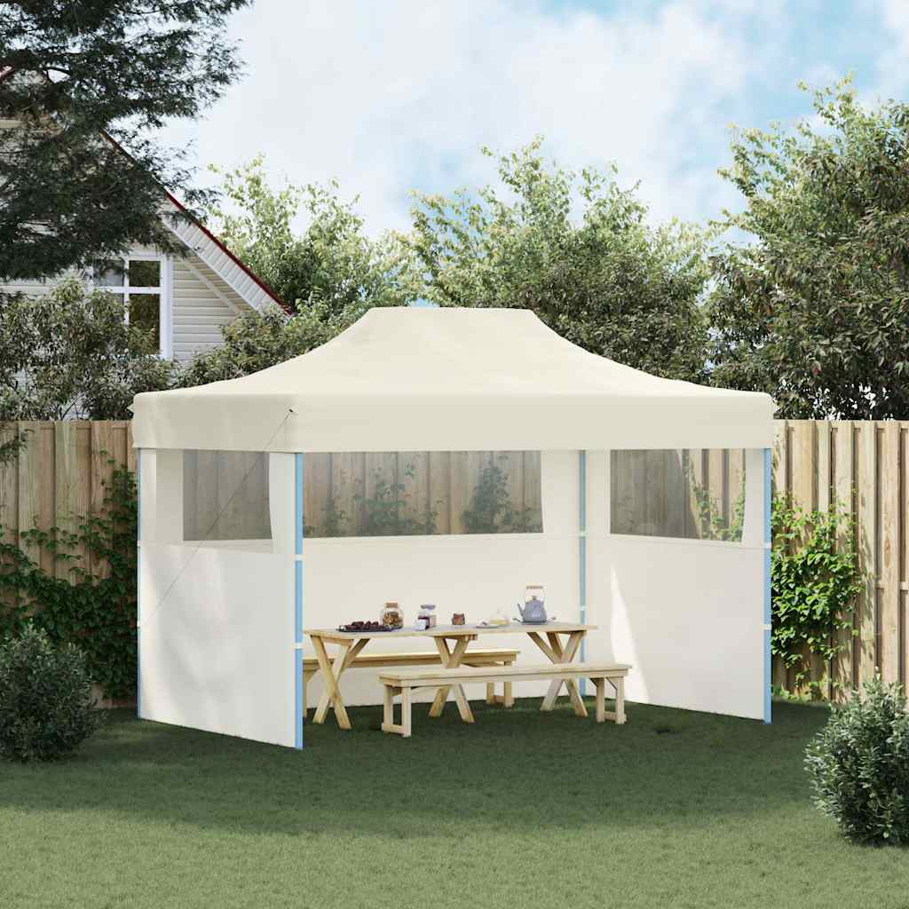 Vidaxl - Partyraum mit 3 Seiten faltbar 3x4 m Stahlcreme