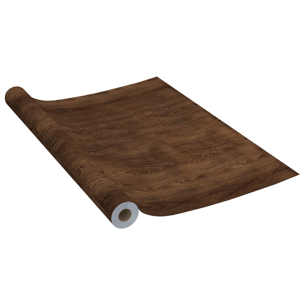 VidaXL Türfolien, selbstklebend, 2 Stück, 210 x 90 cm, PVC, Farbe: Dunkle Eiche