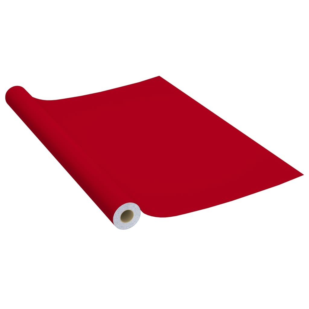 VidaXL Möbelfolie, selbstklebend, 500 x 90 cm, PVC, Rot